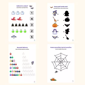 Halloween – pracovní listy pro děti Halloween – ukázky pracovních listů